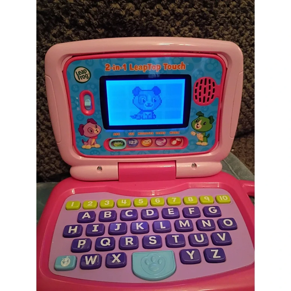 Gently Used LeapFrog 2 N 1 My Own Leaptop Touch Laptop Tablet Computer Pink 2017